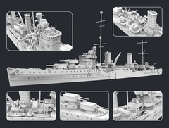 Flyhawk 1109 1/700 HMS Cruiser Penelope 1940 top quality