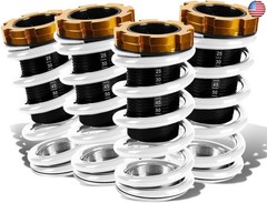 DNA MOTORING 4PCS Suspension Coilover Sleeves Spring Kit Compatible with 88-00