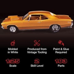 AMT 1967 Chevy Chevelle Pro Street 2T 1/25 Scale Model Kit [Used Very Good Toy]