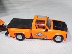 1970s REVELL RIVER RAT Model Kit Chevy Luv Pickup Boat Trailer BUILT ORANGE