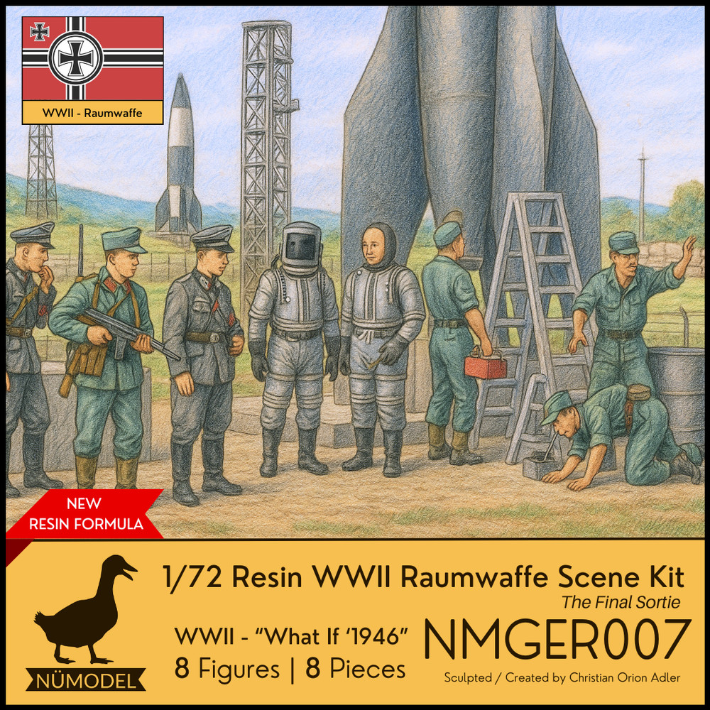 NUMODEL NMGER007 | 1/72 Resin WWII German Astronaut Raumwaffe Soldier Scene Kit