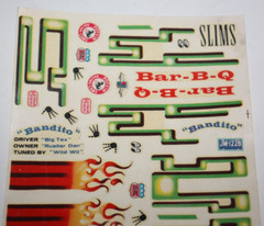 AMT Model Kit Decal Sheet 3-in-1 Bar-B-Q KD-7 6322 – Unused Original Vintage