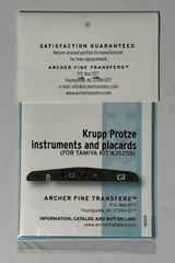 Archer AR35292 1/35 Scale German Krupp Protze Instruments & Placards for Tamiya