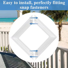 Vinyl Post Skirt White Weather-Resistant Durable Easy Installation Adjustable De