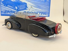 1950’s Ace Products Sports Roadster Wooden Model Kit – Orig 1950 Build with Box