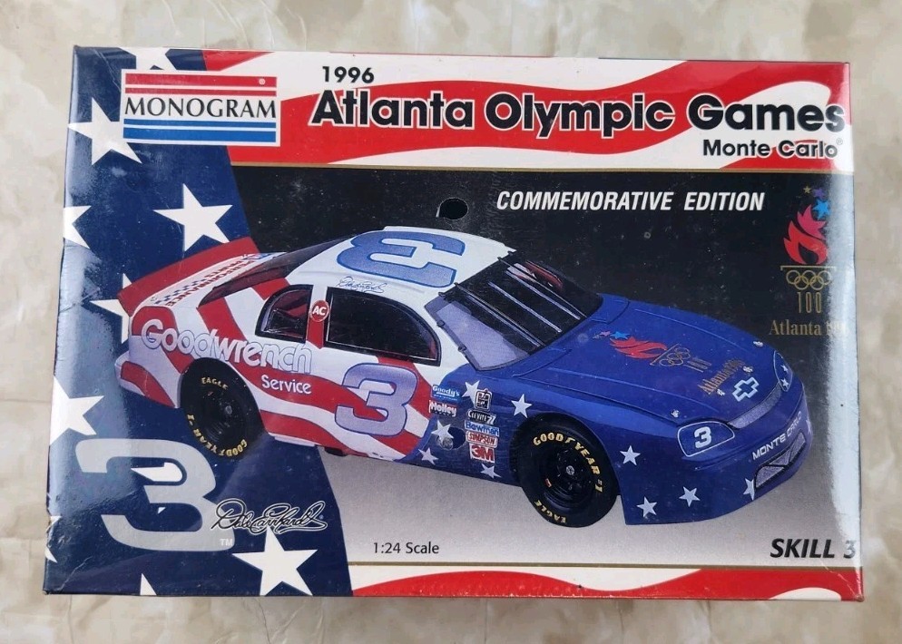 Monogram 1996 Atlanta Olympic Games Dale Earnhardt Monte Carlo 1:24 Model Kit