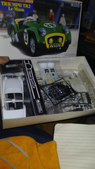 Gunze Sangyo Triumph TR2 Le Mans Plastic Model Kit Unassembled w/ Decals PVK376
