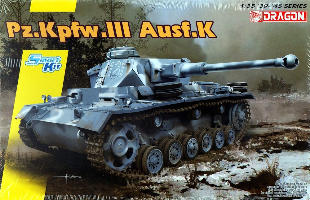 1/35 World War II German Army Panzer 3 K Type Smart Kit Plastic Model DR6903