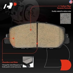 A-Premium 12.28 inch (312mm) Front Drilled and Slotted Disc Brake Rotors +