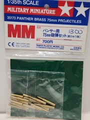 Tamiya 1/35 WW2 German Army Tank Panther Brass AMMO 75mm 35173 Diorama Accessory