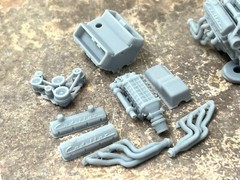 Resin “Cadillac Supercharged” Big Block Engine for scale model cars, 1/24 1/25