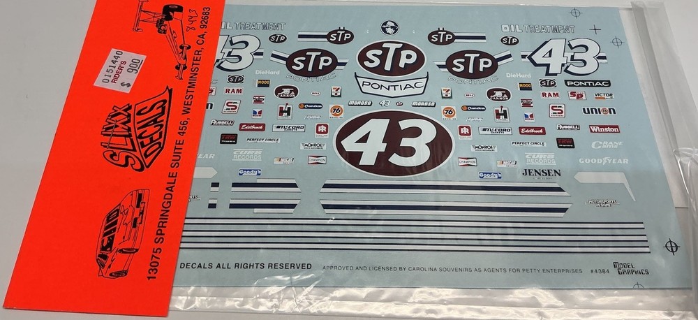 Slixx Decals 1:24-1:25 Scale Richard Petty STP New