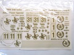 Roodecal 1:24 Scale JPS BMW 318i Turbo / JPS BMW 635 CSi Gr.C & Gr.A Decal Sheet