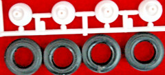 Car Tandem Axle Trailer Style With TOW VEHICLE HITCH & CHAIN 1/25 W/WALL TIRE