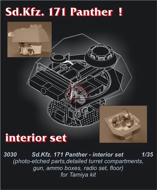 CMK 1/35 Sd.Kfz.171 Pz.Kpfw.V Panther Ausf.G Interior Set (for Tamiya kit) 3030