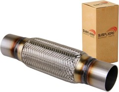 Exhaust Flex Pipe Universal Type Stainless Steel Heavy Duty 2.25″ X 8 X 12