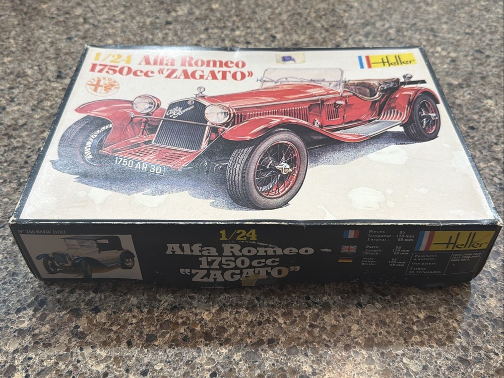 HELLER 1/24 SCALE ALFA ROMEO 1750cc “ZAGATO” SEALED KIT! CIRCA 1980’s! VMCP!