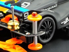 Tamiya MINI 4WD 2mm ALUMINUM LOCK NUT (ORANGE, 5PCS.) 95556