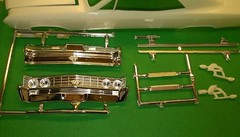 67 1967 Chevelle SS AMT 1/25 hood body glass chrome front rear bumper model car