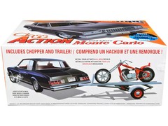 Skill 2 Model Kit 1980 Chevrolet Monte Carlo “Class Action” with Motorcycle and