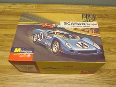 1965 / 97 Monogram SCARAB 1:24 Scale Racing Car Model Open Box / Sealed Contents