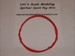 Ignition Spark Plug Wire in Red 1/24 & 1/25 Models 3FT