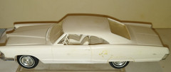 1965 AMT PONTIAC BONNEVILLE ORIGINAL ISSUE 3 IN 1 UNPAINTED BUILT UP MODEL KIT
