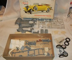Vtg Hubley Metal Car Kit Lot 2 Model A Station Wagon 1930 Packard Phaeton 1:22