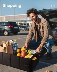 HOTOR Car Trunk Organizer – Foldable, Durable Storage for SUVs, Sedans & Trucks