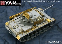 1/35 Panzer III Ausf.M Full Bras PE Set w/Engine Deck&Fenders for Takom 8002