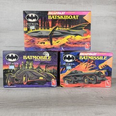 Batman Returns PlModel Kit Lot Batmobile Batmissile Batskiboat 1: VTG AMT Ertl