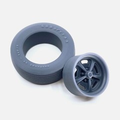 1/25 Resin 15 inch Magnum 500 Wheels, Goodyear Polyglas Tires, and Brake Set