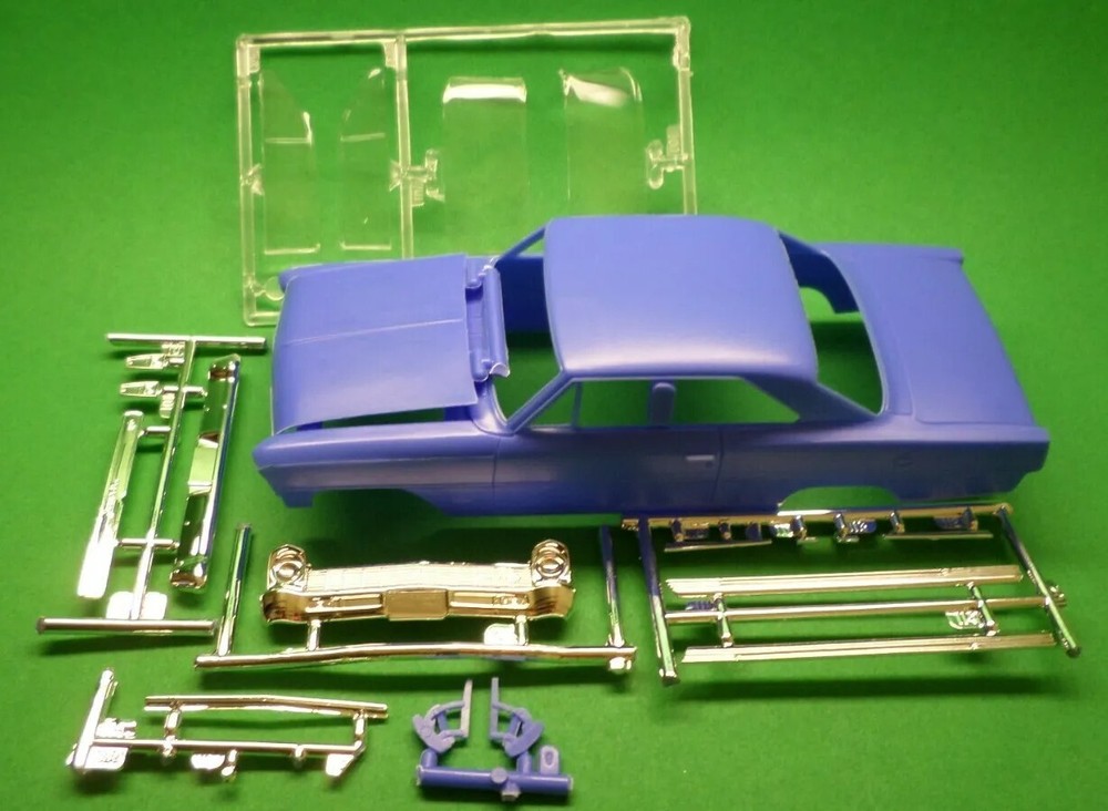 Slot Car Body? Chevy II 66 1966 Nova SS 1/25 AMT Hood Body Glass Chrome bumper
