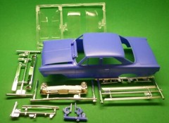 Slot Car Body? Chevy II 66 1966 Nova SS 1/25 AMT Hood Body Glass Chrome bumper