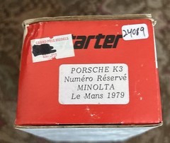 Starter Porsche K3 Numero Reserve Minolta Le Mans 1979 Car Resin Kit 1:43 France