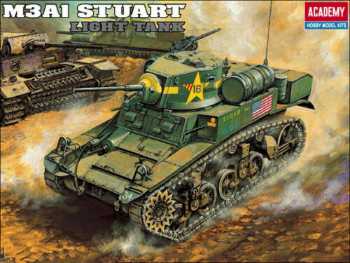 Academy US WWII M3A1 Stuart Light Tank 1/35 Scale Model Kit #13269~MINT in BOX