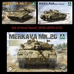 Takom 2078 & 2079 & 2133 1/35 Merkava Mk.1 & Merkava Mk.1 Hybrid & Merkava Mk.2D