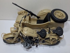 ✨VINTAGE✨ BMW R75 Army Motorcycle with Sidecar 1:16 Scale Model RARE