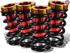 DNA MOTORING 4PCS Suspension Coilover Sleeves Spring Kit Compatible with 88-00