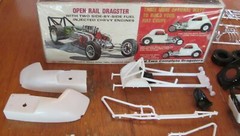 AMT Double Dragster Kit #T275 Fiat Rail Drag Late-’60s Psychadelic Art Box