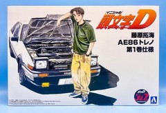 Aoshima 1/24 05960 No.5 Initial D Fujiwara Takumi AE86 Trueno Comics Vol.1 Ver.