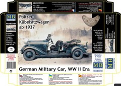 Master Box 35101 Polizei-Kuebelsitzwagen ab 1937German military car WWIIera 1/35