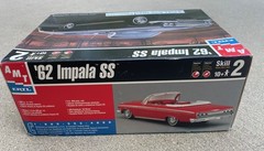 62 CHEVROLET IMPALA SS AMT Plastic Model Kit 8209 1/25 Two Partially Built Kits