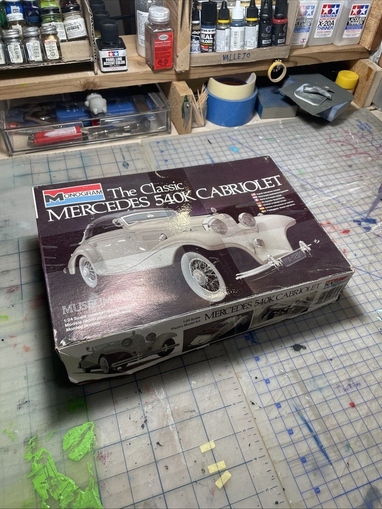 Monogram Mercedes 540K Cabriolet 1:24 Plastic Unassembled Model Kit Not Painted