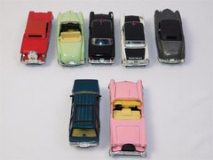 7 Pcs Vintage 1950s American Classic Model Cars Collection