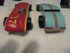 2 Soap Box Derby Vintage Cars 1950’s Indy 500 Cummings Diesel Hot Rod Boy Scouts