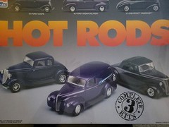 AMT ERTL Hot Rods 3 Model Kit ‘34 Ford Coupe ‘40 Sedan ‘37 Chevy Cabrolet Sealed