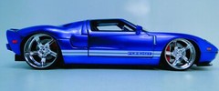 Ford GT40 Race Car Classic Custom Built Concept 18 Model 12 Carousel Blue 1:24