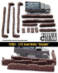 1/72 Sand Bag Walls Set #1 “Straight” – Value Gear War Gaming & Dioramas