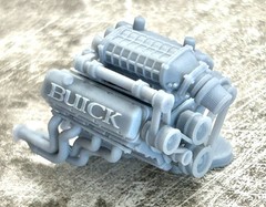 Resin “Buick Supercharged” Big Block Engine for scale model cars, 1/24 1/25